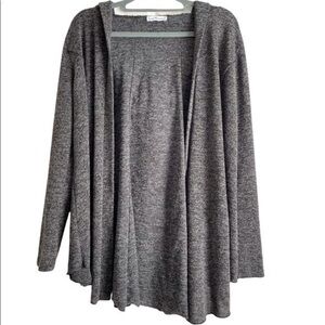 DAINTY HOOLIGAN hooded dark grey small cardigan